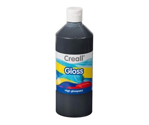 Kreative leker - Creall Gloss Gloss Paint Black 500ml - 01279