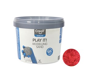 Kreative leker - Creall Play It Play Sand Red 750gr. - 03207