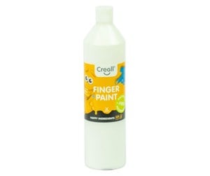 Kreative leker - Creall Finger Paint Preservative Free White 750ml - 07807