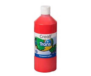 Kreative leker - Creall Transparent Paint Red 500ml - 23023