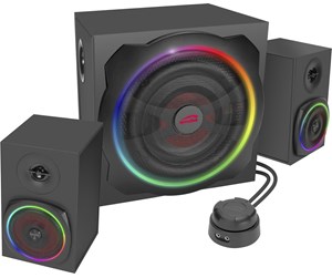 Høyttalere - PC - Speed-Link GRAVITY RGB 2.1 Subwoofer System - Black - 2.1 kanaler - Svart - SL-830105-BK