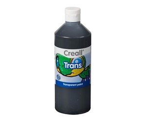 Kreative leker - Creall Transparent Paint Black 500ml - 23029