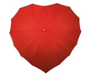 Fritid & Reise - Impliva umbrella heart-shaped 110 cm polyester red - LR-8-8027