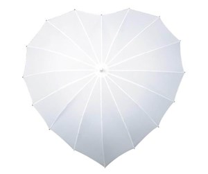 Fritid & Reise - Impliva umbrella heart-shaped 110 cm polyester white - LR-8-8111