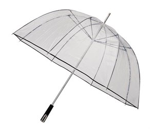 Fritid & Reise - Impliva Falcone dome umbrella manual opening 111 cm transparent/black - RD-2-8120