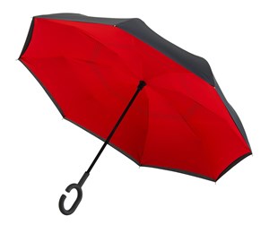 Fritid & Reise - Impliva RU-6 Inside Out Umbrella 107 cm - Red - RU-6-PMS BLACK 6C/PMS 199C