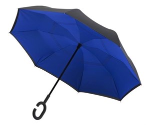 Fritid & Reise - Impliva Inside Out Umbrella - Blue - RU-6-PMS BLACK 6C/PMS 7687C