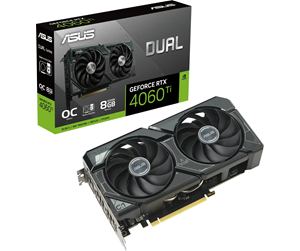 Grafikkort - ASUS GeForce RTX 4060 Ti DUAL OC SSD - 8GB GDDR6 RAM - Grafikkort - 90YV0JS0-M0NA00