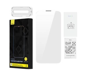 Mobil - Beskyttelsesglass - Baseus Tempered Glass  0.4mm Iphone 13 Pro Max/14 Plus + cleaning kit - SGKN030702