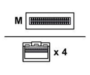 Nettverkskabel - Breakout - 100GBase-CU direct attach cable - 1 m - 7Z57A03564