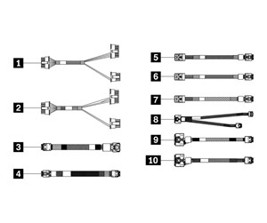 Diverse kabel - Lenovo storage cable kit - 4X97A80408