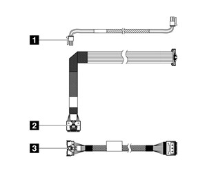 Diverse kabel - Lenovo storage cable kit - 4X97A87137