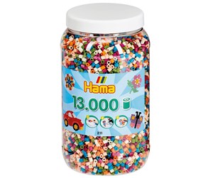 Kreative leker - Hama Fuse Beads in Pot - Mix (58) 13.000pcs. - 211-58