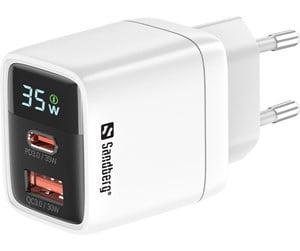 Mobil - Adaptere og ladere - Sandberg 35w Charger 1xUSB-C 1xUSB 35W - 441-52