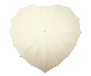 Fritid & Reise - Impliva Heart Umbrella - UV-Resistant - 110 cm - Creme - LR-8-OFFWHITE