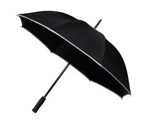 Fritid & Reise - Falcone Golf Umbrella - Reflecting Piping - 102 cm - Black - GP-60-8120