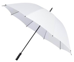 Fritid & Reise - Falcone Golf Umbrella - Extra Strong  - 130 cm - White - GP-52-8111