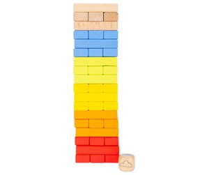 Treleker - Small Foot - Wooden Rainbow Wobble Tower Game - 11692