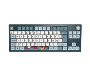 Tastatur - Montech MKey TKL Freedom - Gateron G Pro 2.0 Yellow - Gamingtastatur - Uten numpad - Nordisk - Blå - MK87FY-Nor