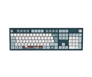 Tastatur - Montech MKey Fullsize Freedom - Gateron G Pro 2.0 Yellow - Gamingtastatur - Nordisk - Blå - MK105FY-Nor