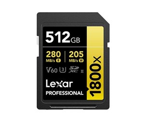 Minnekort - Lexar Professional Gold 1800x SD - 280MB/s - 512GB - LSD1800512G-BNNNG