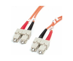 Nettverkskabel - 1m Fiber Optic Cable - Multimode Duplex 62.5/125 - LSZH - SC/SC - OM1 - SC to SC Fiber Patch Cable (FIBSCSC1) - network cable - 1 m - FIBSCSC1