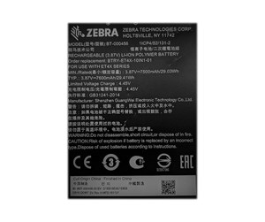 Strømforsyning (PSU) - Zebra - tablet battery - Li-Ion - 7600 mAh - 29.41 Wh Strømforsyning (PSU) - ATX - 80 Plus - BTRY-ET4X-10IN1-01