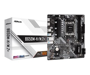 Hovedkort - ASRock B650M-H/M.2+ Hovedkort - AMD B650 - AMD AM5 socket - DDR5 RAM - Micro-ATX - 90-MXBMS0-A0UAYZ