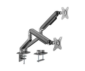 Skjermholder - Gembird MA-DA2-05 mounting kit - adjustable arm - for 2 flat panels - space grey - MA-DA2-05