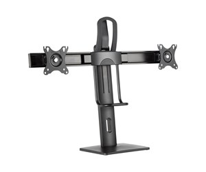 Skjermholder - Gembird MS-D2-01 mounting kit - landscape/portrait - for 2 monitors - height adjustable - black - MS-D2-01