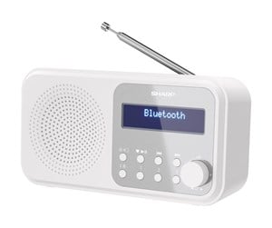 DAB, nettverks- og klokkeradio - Sharp Tokyo DR-P420 Portable Digital Radio USB or Battery Powered - DAB/DAB+/FM - Mono - Hvit - DR-P420(WH)