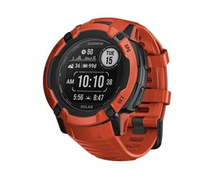 Smartklokke, Smartwatch & Sportsklokke - Garmin Instinct 2X Solar - Flame Red - 010-02805-01