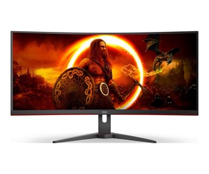 Skjerm - 34" AOC CU34G2XE/BK - 3440x1440 - 144Hz - VA - HDR10 - Curved - CU34G2XE/BK