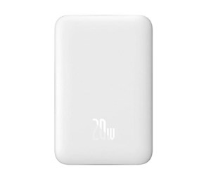 Nødlader - Baseus Magnetic 10000mAh 20W MagSafe (white) Nødlader - Hvit - 10000 mAh - PPCX070002