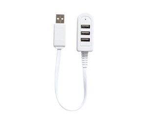 USB-hub - Kikkerland Handy Hub USB-hub - 3 porter - Hvit - US171-EU