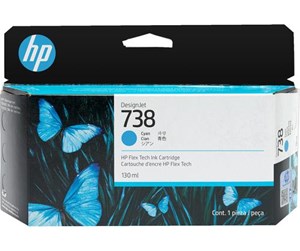 Printertilbehør blekk/toner - HP 738 / 498N5A - Cyan Ink - Blekkpatron Blå - 498N5A