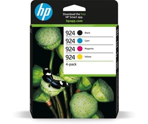 Printertilbehør blekk/toner - HP 924 / 6C3Z1NE - 4-Pack (Black Yellow Cyan Magenta) Ink - Blekkpatron Blå - 6C3Z1NE