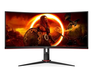 Skjerm - 34" AOC G2 CU34G2XP/BK - 3440x1440 - 180Hz - VA - Curved - CU34G2XP/BK