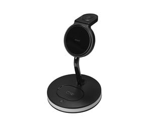 Mobil - Adaptere og ladere - Deltaco 3-in-1 magnetic wireless charger black - QI-1041