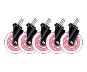 Gamingstol - Deltaco Casters for gaming chairs 5pcs Pink - GAM-157-P