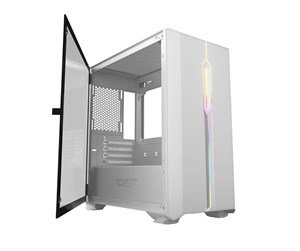 Kabinett - Darkflash Computer case DLM23 LED (white) - Kabinett - Minitower - Hvit - DLM23 White