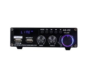 Forsterker - BlitzWolf AS-22 audio amplifier 45W Bluetooth 5.0 USB + remote control (black) - AS-22