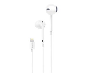 Hodetelefoner - Foneng T28 Wired Earphones Lightning with remote Control (White) - T28 iPhone / White