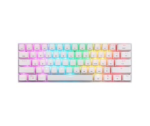 Tastatur - Motospeed Wireless Mechanical keyboard SK62 White (red switch) - Gamingtastatur - Hvit - SK62-white-Red