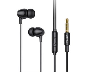 Hodetelefoner - Vipfan Wired in-ear headphones  M16 3.5mm jack 1m (black) - M16-black