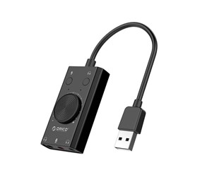 Forsterker - ORICO multifunction USB 2.0 External Sound Card 10cm - SC2-BK-EP