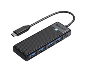 USB-hub - ORICO Adapter Hub 4in1 Orico USB A3.0x4 USB-hub - USB 3.0 - 4 porter - Svart - PAPW4A-C3-015-BK-EP