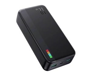 Nødlader - Joyroom Dazzling 12W Power Bank 30000mAh JR-T018 (black) Nødlader - Svart - 30000 mAh - JR-T018 Black