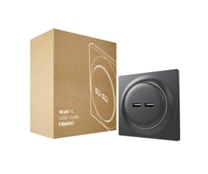 Smarthus - Fibaro Walli N USB Outlet Anthracite - FGWU-021-8