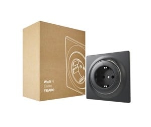 Smarthus - Fibaro Walli Outlet N type F Anthracite - FGWSONF-011-8